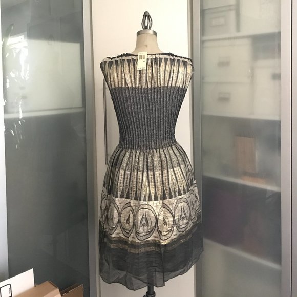 Max studio gray and gold metallic dress M - Picture 4 of 4